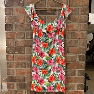 Tropical Floral Mini Dress